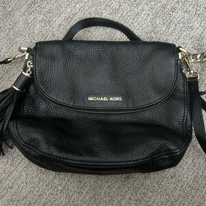 Michael Kors Black Crossbody Bag with Gold Accents